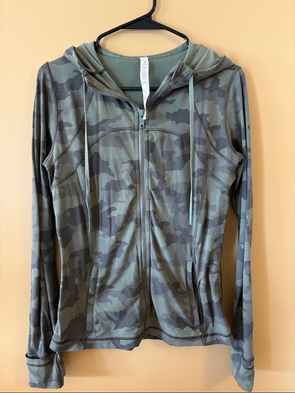 lululemon Olive Green Camo Zip Hoodie